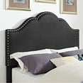 Preston Camelback Upholstered King/Cal King Headboard In Crème Linen