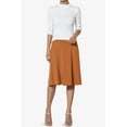 thumbnail image 6 of Women's PLUS Simple Foldover Stretch A-Line Flared Knee Length Skirt Comfy Stylish, 6 of 7