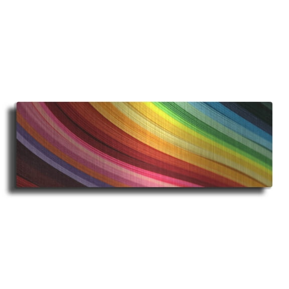 Luxe Metal Art 'Rainbow Hill' by Luxe Portfolio, Metal Wall Art, 48"x16"