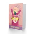 thumbnail image 2 of Llama Stars 7th Birthday Greetings Card Plus Envelope Blank inside, 2 of 3