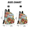 thumbnail image 2 of FORMRS Mini Backpack Purse for Women Travel Daypack Casual Shoulder Bag, Orange Floral Tomatoes, 2 of 7