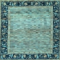 thumbnail image 1 of Ahgly Company Indoor Square Oriental Light Blue Modern Area Rugs, 4' Square, 1 of 4
