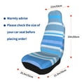thumbnail image 5 of Easy to Install Car Universal Seat Cover, Blue Woven Stripes Four Seasons Universal Front Seat Cover, 2-Piece, 5 of 8