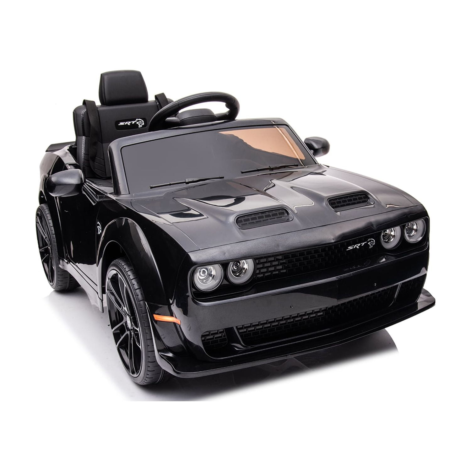 CIPACHO 12V Electric Cars for Kids, Licensed DODGE Challenger Ride On Car, Remote Control Truck Car for Boys Girls, Battery Powered Kids' Vehicles with LED Lights, Black CIPACHO 12V Electric Cars for Kids, Licensed DODGE Challenger Ride On Car, Remote Control Truck Car for Boys Girls, Battery Powered Kids' Vehicles with LED Lights, Black