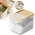 thumbnail image 2 of Airtight Rice Dispenser Container Push-Pull Window Design Sealed Grain Storage with Measuring Scale Large Capacity Kitchen Pantry Organizer Moisture-Proof, 1 Storage Container, 2 of 9
