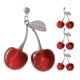 thumbnail image 1 of pares de pendientes colgantes bonitos para mujer, pendientes de cereza, joyería, divertidos pendientes de frutos rojos, juego para el Día de San Valentín y para la playa., 1 of 6