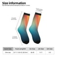 thumbnail image 2 of KLL yellow orange and teal Print Cool Socks Men's Women's Crew Socks Funny Crazy Novelty Stockings, 2 of 6