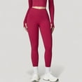 thumbnail image 2 of Women's High Waist Compression Leggings with Seamless Fit and Sculpting Stretch Fabric - Medium, Fuchsia, 2 of 7