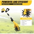 thumbnail image 2 of DENEST 20V Cordless Tiller Cultivator, Electric Garden Tiller 250 RPM 3.9" Tilling Width, 6.7" Depth, with 2000mAh Battery, Height Adjustable, 2 of 9