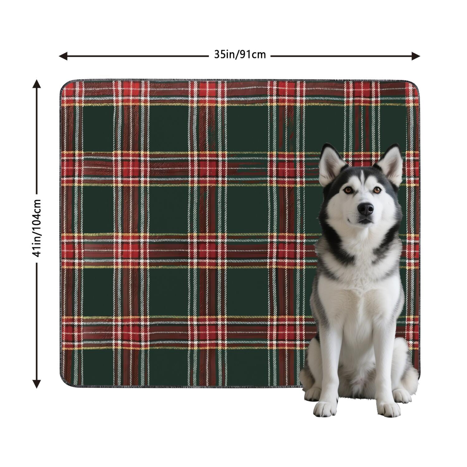Christmas Style Puppy Training Pads 35"x41" 2-Pack, Large Washable Reusable Dog Potty Mats with Enhanced Absorption Layers for Reliable Protection