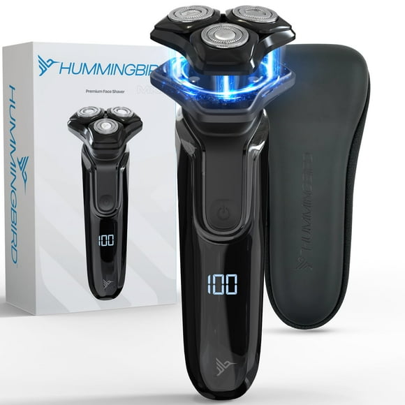 HUMMINGBIRD MK8 Premium Rotary Face Shaver, Rechargeable Wet & Dry Electric Shaver with Pop-up Trimmer, Electric Razor for Men, Waterproof, Cordless USB-C Rech