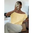 thumbnail image 6 of Womens Floral Sweater Vest Cute Tops 3D Flower Decor Knit Tank Top Loose Spring Fall Summer Clothes 2025 Light Yellow S, 6 of 7
