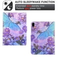 thumbnail image 4 of ELEHOLD Flip Leather Case for iPad 10th Generation 10.9" (2022) with Printed Pattern Card Slots Anti-Slip Strip Auto Wake/Sleep Kickstand Function Shockproof Folding Case,Butterfly, 4 of 6