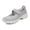 Gray, variant on Women's Breathable Mesh Mary Jane Walking Shoes, Adjustable Hook and Loop Strap Comfort Nurse Sneakers, Non Slip Wedge Platform Casual Slip On Shoes for Daily Working