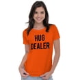 thumbnail image 4 of Funny Positivity Hug Dealer Joke Womens Slim Fit Graphic Tee Brisco Brands S, 4 of 5