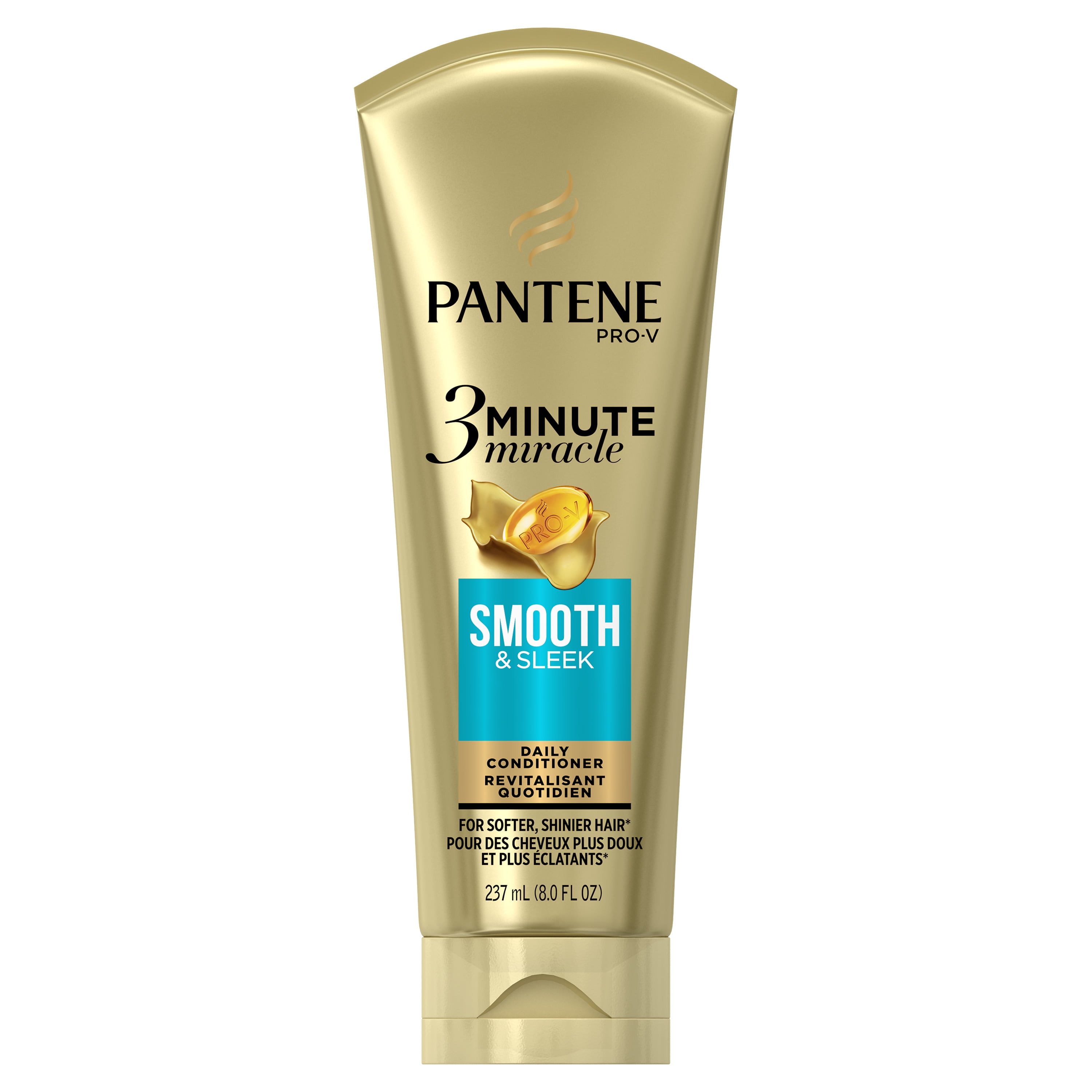 Pantene Smooth & Sleek Daily Conditioner, 3 Minute Miracle, 8.0 Fl Oz ...