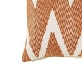 thumbnail image 3 of 20 x 20 Zippered Cotton Accent Pillow with Herringbone Print, Set of 4, Orange- Saltoro Sherpi, 3 of 4