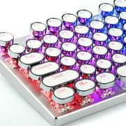 1 Set 108 Keys Crystal Round Keycap Set for Mechanical Keyboards Gaming white