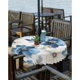 thumbnail image 2 of Fsddascl Botanicals Flower Outdoor Tablecloth - 60 Inch Round Dining Table Cover, Watercolor Blue Plant Eucalyptus Waterproof Outdoor Table Cloth with Umbrella Hole & Zipper for Picnic/Patio/Party, 2 of 7