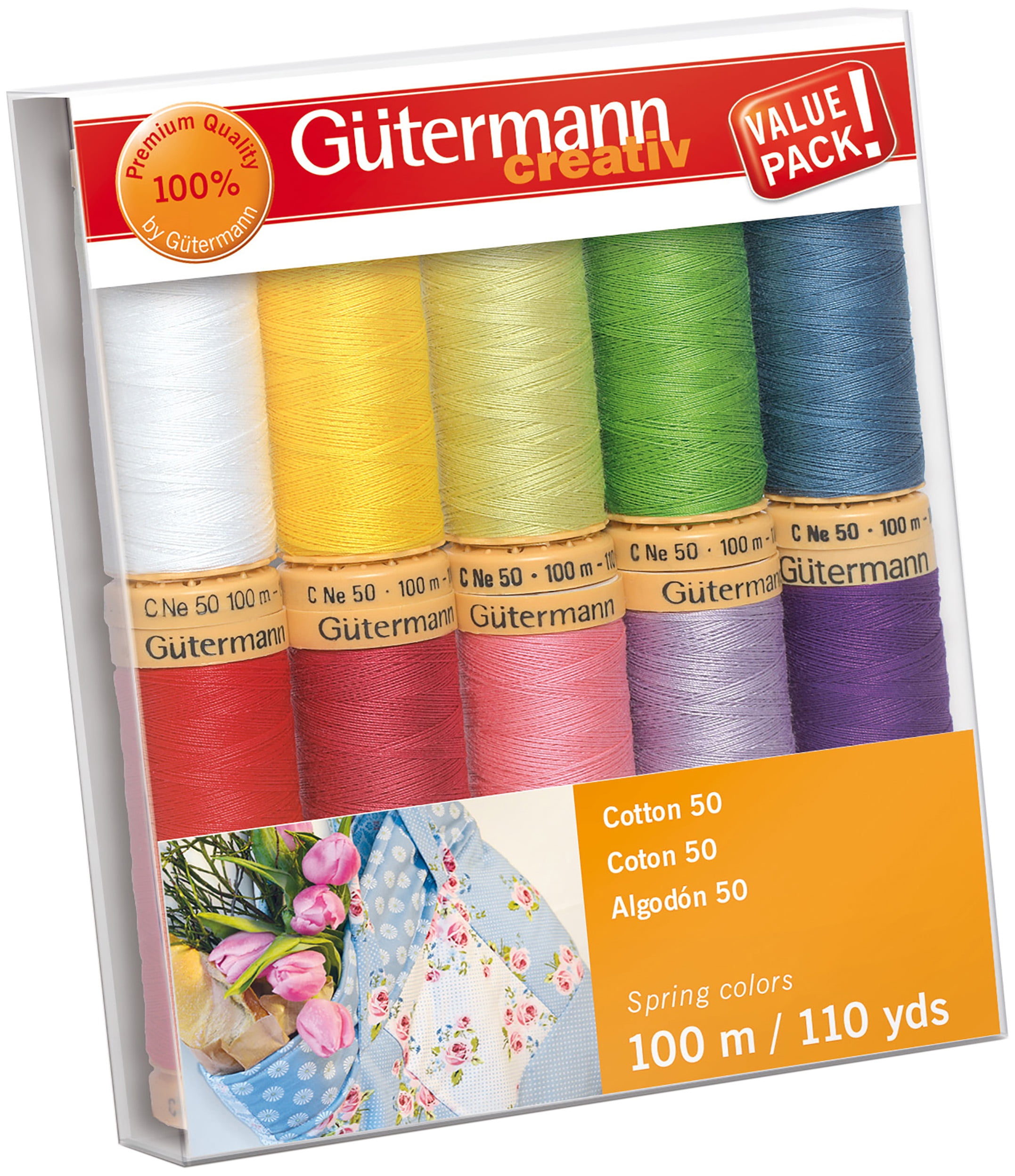 Gütermann Cotton 50 Spring Thread Set - 10 Spools