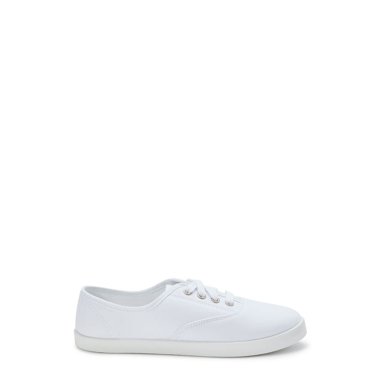 Womens white shop canvas shoes walmart