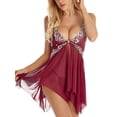 thumbnail image 3 of Gvmfive Women Plus Size Sexy Lingerie Lace Nightdress G Srting Babydoll Sleepwear, 3 of 8
