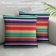 thumbnail image 3 of Nawypu  Mexican Pillow Covers Colorful Rainbow Serape Pillowcases Mexican Decorations for Home Ethnic Cushion Covers, 3 of 5