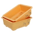 thumbnail image 4 of KAKOWELY rectangle planter box 2pcs Root-Control Planter Box Rectangle Plastic Flower Pots with Bird Pattern for Windowsills Patios Outdoor Uses7.87"X6.1"X2.56", 4 of 5