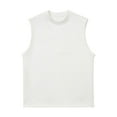 thumbnail image 2 of BXINGOHAI Mens Cotton Sleeveless Tank Tops Cut Off Muscle Gym T Shirts Running Beach Loose Fit Tees Today White,2XL, 2 of 6
