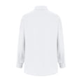 thumbnail image 4 of Tops de Mujer Blusas de Manga Larga Solapa de Un Solo Pecho Color Sólido Camisa Elegante Bolsillo Superior Odeerbi ODB186631, 4 of 7