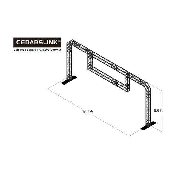 ARCH 11 20.3 Ft Arch Truss 8.9 Ft Height With Center Drop