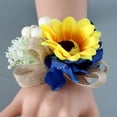 thumbnail image 3 of Simulación de ramillete de girasol, ramillete de novia y novio para boda, flor de muñeca de girasol, 3 of 5