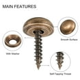 thumbnail image 4 of Uxcell 4Pack 15mm Decorative Screws with Caps Mirror Screws for Mirrors Tables Bronze, 4 of 6