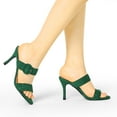 thumbnail image 2 of BLISSFUL STEP Women's Buckle Stiletto Heels Slide Sandals, 2 of 7