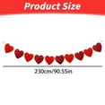 thumbnail image 3 of SSNTSY 7.5ft Valentines Garland Valentines Banner Paper Heart Garland Valentines Day Decorations for Mantle, Fireplace, Wall, Party Supplies, 3 of 8