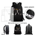 thumbnail image 6 of Uorisanigo Black Pug Kids Backpack for School, Lightweight Casual Daypack Back to School Bag 6-12 Year Old Universal Preschool Elementary Kindergarten Bookbag, 6 of 6