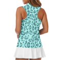 thumbnail image 5 of Whosucclay Mint Leopard Golf Shirt Women's Golf Sleeveless Shirt for Womens, Half Zip Casual for Hiking Tennis Sports, 5 of 8