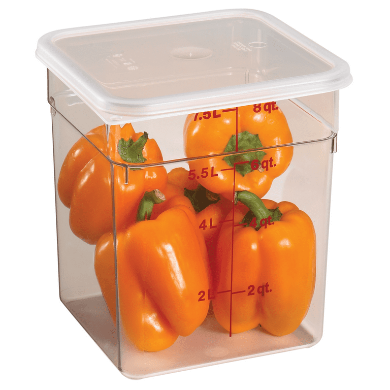 8 QT SQUARE FOOD STORAGE CONTAINER WITH GRADUATIONS (BOTES) (Restaurant &  Bakery) - Aranzas LLC