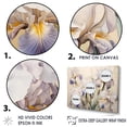 thumbnail image 3 of Designart "Radiant Minimalism: Beige Irises II" Irises Floater Framed Canvas Prints, 3 of 5