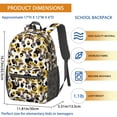 thumbnail image 3 of Sunflower and Cow White Pattern 17" Waterproof Oxford School Backpacks for Teens, S-Shape Padded Straps, for School, Travel, Hiking, Camping, 3 of 5