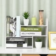 thumbnail image 5 of Desktop Organizer Office Storage Rack Adjustable Wood Display Shelf - Free Style DIY Display - True Natural Stand Shelf - Light Wood, 5 of 24