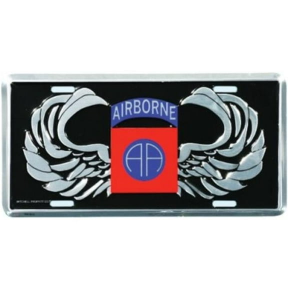 82nd Airborne AA Wings License Plate