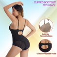 thumbnail image 5 of PEASKJP Women's Firm Control Shapewear Tummy Control Seamless Full Body Shaper Compression Mid Thigh Body Shapewear, A S, 5 of 5
