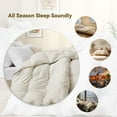 thumbnail image 2 of Peace Nest All Season Medium Warmth White Feather Down Comforter Duvet Insert California King - Cream, 2 of 5