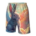 thumbnail image 4 of Logiee Sunshine Winged Rabbit Print Mens Swim Trunks Quick Dry Board Shorts,Breathable Hawaii Beach Shorts Swimwear Bathing Suits-Small, 4 of 6