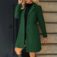 thumbnail image 2 of Dasayo Trench Women Coat Peacoat Green Dressy Collared Business Casual Coats Jacket Women XL, 2 of 9