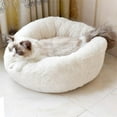thumbnail image 5 of Original Cat and Dog Bed Luxury Coarse Faux Fur Donut Hugs Round Donut Dog Bed Indoor Pillow Suitable for Small and Medium-sized Dogs, 5 of 6