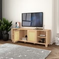 thumbnail image 2 of Homylin 64" Rattan TV Stand for 65/70 inch TV Living Room Storage Console Entertainment Center, 2 of 8