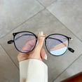 thumbnail image 2 of Gafas de estilo coreano nuevas con montura ovalada, estilo retro, ligeras, con remaches y antiluz azul, adecuadas para múltiples escenarios, 2 of 5