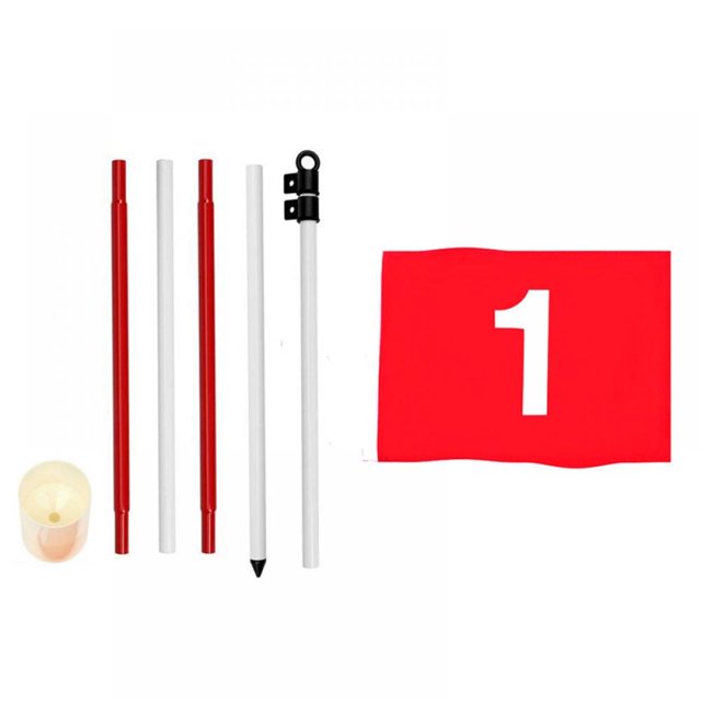 Bangus Golf Flag and Cup Detachable Golf Hole Cup and Flag for Driving Range Backyard 5-Section Design